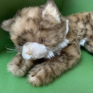 Plush Tiger Stripe Cat By Jockline Made in Italy mid-1980s